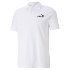 Koszulka sportowa męska Puma Ess Pique. Białe t-shirty sportowe męskie Puma, m, bez ramiączek, na golfa. Za 162.00 zł.