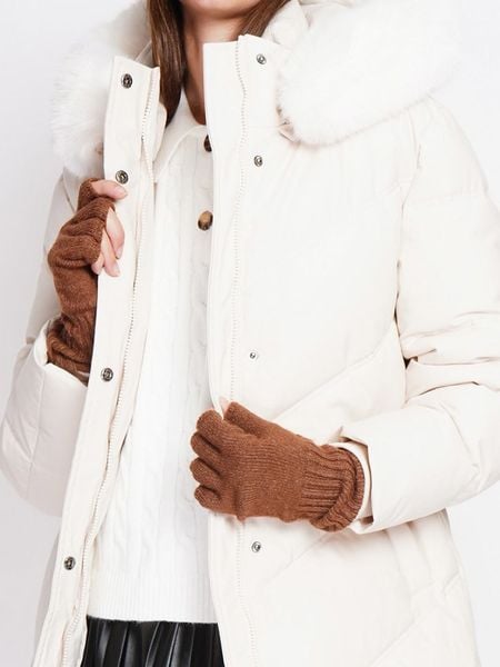 ASSUILI Rękawiczki w kolorze brązowym rozmiar: onesize. Brązowe rękawiczki damskie Assuili, bez wzorów, z materiału. Za 43.99 zł.