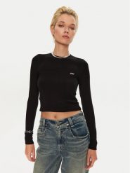Miss Sixty Bluzka 6L3SJ3890000 Czarny Regular Fit. Czarne bluzki damskie Miss Sixty, l, bez wzorów, z bawełny, bez ramiączek. Za 199.99 zł.