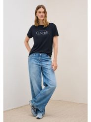 Cecil Koszulka w kolorze granatowym rozmiar: XXL. Niebieskie bluzki damskie Cecil, xxl, bez wzorów, bez kołnierzyka, bez ramiączek. Za 88.02 zł.