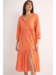 Josephine & Co Sukienka "Dolores" w kolorze pomarańczowo-różowym rozmiar: 38. Pomarańczowe sukienki damskie Josephine & Co, na co dzień, bez wzorów, z bawełny, bez kołnierzyka, bez ramiączek, maxi, proste. Za 239.99 zł.