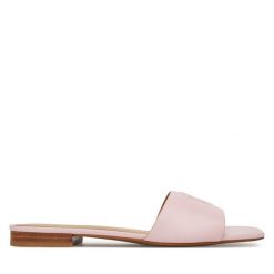 Klapki LAUREN RALPH LAUREN. Żółte klapki damskie Lauren Ralph Lauren, bez wzorów, bez obcasa. Za 589.99 zł.