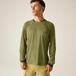 Męska koszulka kolarska Trackstand Ace z długim rękawem. Niebieskie t-shirty sportowe męskie Dare 2b, m, z elastanu, bez ramiączek, rowerowe. Za 149.99 zł.