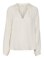 Vero Moda Bluzka w kolorze kremowym rozmiar: M. Brązowe bluzki damskie Vero Moda, m, bez wzorów, bez kołnierzyka, bez ramiączek. Za 61.17 zł.