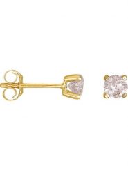 ATELIER DU DIAMANT Złote kolczyki-wkrętki "Single diamond" z diamentami rozmiar: onesize. Żółte kolczyki damskie ATELIER DU DIAMANT, z diamentem, złote. Za 2,849.99 zł.