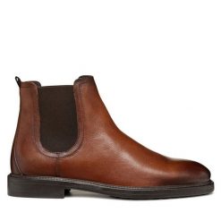 Sztyblety Geox. Brązowe sztyblety męskie Geox, bez zapięcia. Za 379.99 zł.