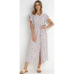 Różowo-Jasnoszara Sukienka Lanby. Czerwone sukienki damskie Born2be, na imprezę, l, z aplikacjami, eleganckie, bez kołnierzyka, bez ramiączek, maxi. W wyprzedaży za 95.99 zł.