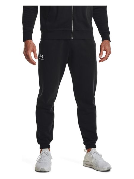 Under Armour Spodnie dresowe "Essential" w kolorze czarnym rozmiar: S. Czarne spodnie dresowe męskie Under Armour, bez wzorów, z bawełny. Za 119.40 zł.