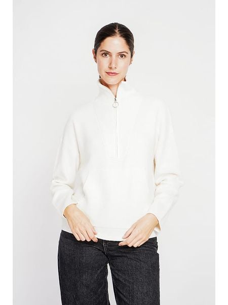 ASSUILI Sweter w kolorze białym rozmiar: 34. Białe golfy damskie Assuili, bez kołnierzyka. Za 173.99 zł.