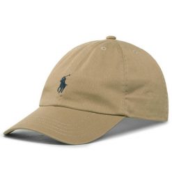 Czapka z daszkiem Polo Ralph Lauren. Brązowe czapki męskie Polo Ralph Lauren, bez wzorów. Za 129.99 zł.