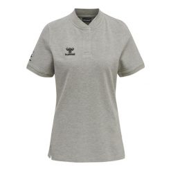 Damska koszulka polo Hummel Move Grid. Szare bluzki damskie HUMMEL, xl, bez wzorów, bez kołnierzyka, bez ramiączek. Za 168.00 zł.
