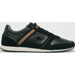 Lacoste - Buty Menerva. Czarne buty sportowe na co dzień męskie Lacoste, z gumy, bez zapięcia. W wyprzedaży za 359.90 zł.