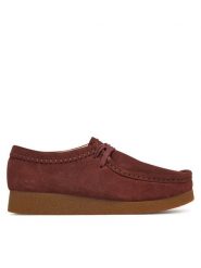 Clarks Półbuty WallabeeEVOSh 26329301 Bordowy. Czerwone półbuty damskie Clarks, bez wzorów, ze skóry, bez obcasa, na płaskiej podeszwie. Za 389.99 zł.