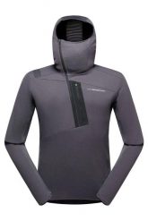 Bluza trekkingowa męska Big Wall Pullover Hoody. Szare bluzy z kapturem męskie La Sportiva, l, z dzianiny. Za 779.99 zł.