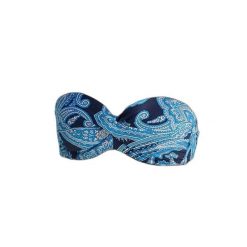 Bikini bandeau z fiszbinami kobiecy Lascana Boho. Niebieskie bikini damskie Lascana, bez wzorów. Za 304.70 zł.