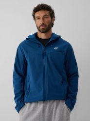 4F Kurtka softshell wiatroodporna membrana 8000 męska - granatowa XXL. Niebieskie kurtki softshell damskie 4f, m, bez wzorów, z materiału, bez kaptura. Za 299.99 zł.