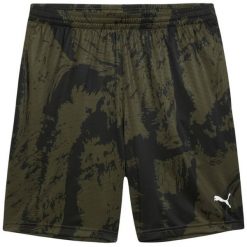 Męskie Spodenki Train All Day Z Nadrukiem Na Całej Powierzchni. Zielone szorty męskie Puma, bez kołnierzyka. Za 211.99 zł.