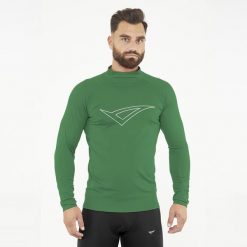 Koszulka termiczna treningowa IRONBOY LONG. Zielone bielizna termoaktywna męska Legea, m, bez wzorów. W wyprzedaży za 88.50 zł.