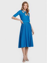 Pinko Sukienka codzienna Bitter 100413 A0L0 Niebieski Slim Fit. Niebieskie sukienki damskie Pinko, na co dzień, l, bez wzorów, z syntetyku, bez kołnierzyka, bez ramiączek, proste. Za 1,619.00 zł.