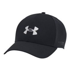 Czapka męska Under Armour Driver Rain czarna. Czarne czapki męskie Under Armour, bez wzorów, z materiału. Za 198.90 zł.