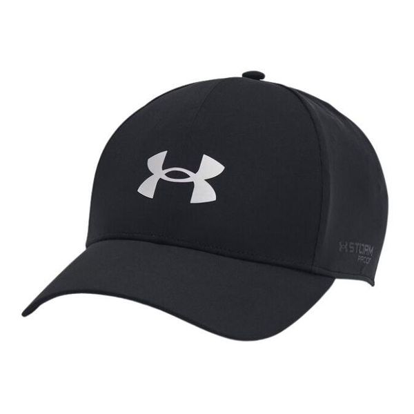 Czapka męska Under Armour Driver Rain czarna. Czarne czapki męskie Under Armour, bez wzorów, z materiału. Za 198.90 zł.