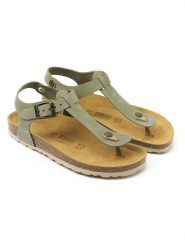 Mandel Skórzane sandały "Leon" w kolorze khaki rozmiar: 38. Brązowe sandały damskie Mandel, bez wzorów, z nubiku, bez obcasa. Za 130.99 zł.