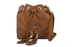 Worek skórzany boho BARBERINI'S 977-12 j. brązowy. Brązowe shopper bag damskie Barberinis, bez wzorów, ze skóry, bez dodatków. Za 219.99 zł.
