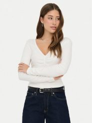 ONLY Bluzka Betty 15365756 Biały Standard Fit. Białe bluzki damskie Only, l, bez wzorów, z bawełny, bez ramiączek. Za 89.99 zł.
