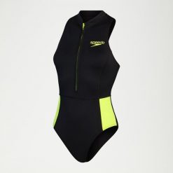 Termoaktywny kostium kąpielowy jednoczęściowy damski Speedo. Czarne stroje jednoczęściowe damskie Speedo, bez wzorów. Za 462.00 zł.
