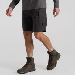 Spodenki turystyczne męskie Craghoppers NosiLife Cargo Short II. Szare szorty męskie CRAGHOPPERS, bez kołnierzyka. W wyprzedaży za 352.50 zł.