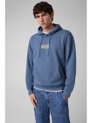 Guess Jeans Bluza M6BQ12 K5459 Niebieski Regular Fit. Niebieskie bluzy bez kaptura męskie Guess Jeans, m, z bawełny. Za 349.99 zł.