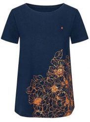 T-shirt damski Loap Abana niebieski. Brązowe t-shirty damskie Scarpa, s, z aplikacjami, z bawełny, bez kołnierzyka. Za 52.86 zł.