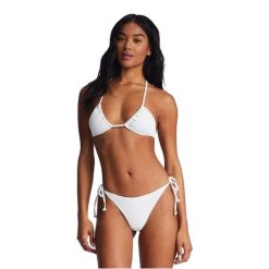 Dół od stroju kąpielowego Billabong Tanlines Tie Side Tanga. Białe bikini damskie Billabong, bez wzorów. Za 83.99 zł.