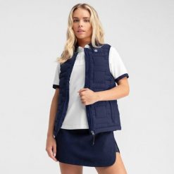 Kamizelka golfowa damska Royal-W ocieplana. Niebieskie kamizelki damskie SIROKO, xl, z tworzywa sztucznego. Za 198.00 zł.