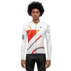 Męska koszulka rowerowa z krótkim rękawem Kolarstwo Siroko M2 Finish Line. Białe t-shirty sportowe męskie SIROKO, m, bez ramiączek, rowerowe. W wyprzedaży za 212.00 zł.