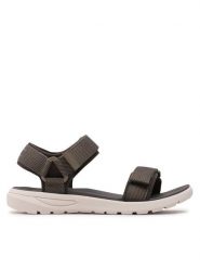 CRUZ Sandały Ruffalo W Sandal CR222446 Szary. Szare sandały damskie CRUZ, bez wzorów, z materiału, bez obcasa, na płaskiej podeszwie. Za 239.99 zł.