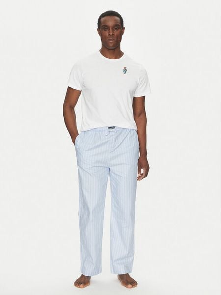 Polo Ralph Lauren Piżama 714931645004 Błękitny Regular Fit. Niebieskie piżamy męskie Polo Ralph Lauren, m, bez wzorów, z bawełny, bez ramiączek. Za 549.99 zł.
