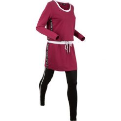 Długa bluza z legginsami sportowymi (kompl. 2-częściowy) bonprix czerwony rododendron. Fioletowe bluzy bez kaptura damskie bonprix. Za 109.99 zł.