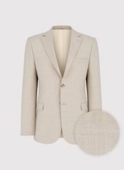 PAKO LORENTE - Beżowa marynarka garniturowa. Brązowe marynarki męskie Pako Lorente, bez wzorów, z elastanu. Za 649.99 zł.