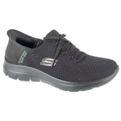 Buty sportowe Sneakersy damskie, Slip-Ins: Summits - New Daily. Czarne buty sportowe na co dzień damskie Skechers, bez wzorów, trekkingowe. Za 329.99 zł.