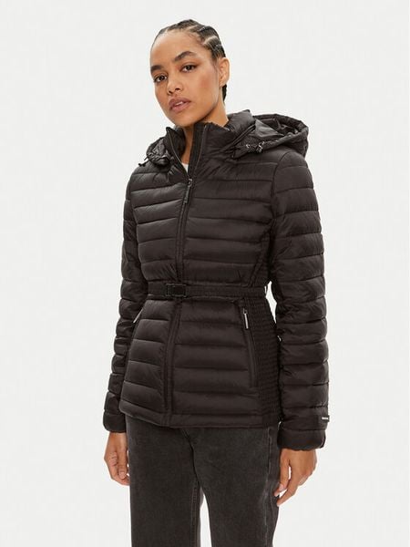 Calvin Klein Kurtka przejściowa K20K207108 Czarny Slim Fit. Czarne kurtki damskie CALVIN KLEIN, m, bez wzorów, z syntetyku, bez kaptura. Za 619.00 zł.