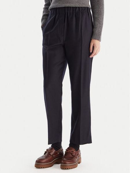 Weekend Max Mara Spodnie materiałowe Hataley 2525136022 Granatowy Regular Fit. Niebieskie spodnie materiałowe damskie Weekend Max Mara, bez wzorów, z materiału. Za 829.99 zł.