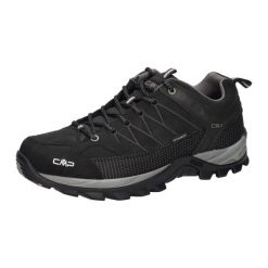 Buty turystyczne męskie CMP Rigel Low WP. Czarne buty trekkingowe męskie CMP, z materiału, bez zapięcia, trekkingowe. Za 449.99 zł.