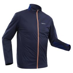 Bluza narciarska XC S SOFT 500 męska. Niebieskie bluzy z kapturem męskie INOVIK, na jesień, l, z materiału. Za 119.99 zł.