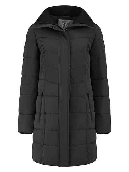 MGO leisure wear Płaszcz pikowany "Olivia" w kolorze czarnym rozmiar: XL. Czarne płaszcze damskie MGO leisure wear, xl, z aplikacjami, ze skóry. Za 161.34 zł.