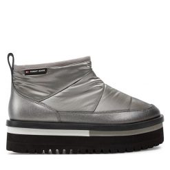 Śniegowce Tommy Jeans. Szare śniegowce damskie Tommy Jeans, z jeansu. Za 389.99 zł.