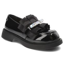 Czarne Półbuty Tuffoni Eleganckie Buty Damskie Premium. Czarne półbuty damskie Tuffoni, bez wzorów, ze skóry, eleganckie, bez obcasa. Za 849.00 zł.
