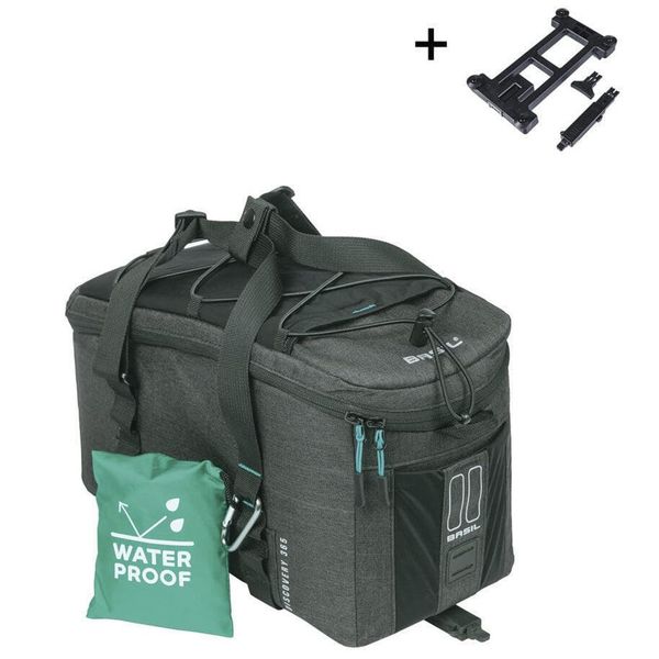 BASIL Discovery 365D MIK torba na bagażnik 9L czarna. Czarne torebki klasyczne damskie BASIL, bez wzorów, bez dodatków. Za 332.95 zł.