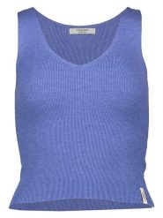 Copenhagen Studios Top w kolorze niebieskim rozmiar: 32. Niebieskie topy damskie Copenhagen Studios, bez wzorów, prążkowane, bez kołnierzyka. Za 47.94 zł.