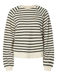 Pieces Bluza "Greta" w kolorze czarno-kremowym rozmiar: S. Brązowe bluzy bez kaptura damskie Pieces, s. Za 114.71 zł.